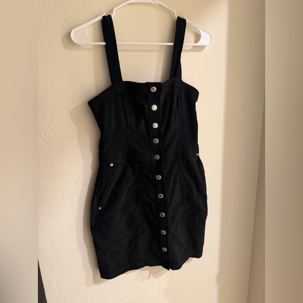 Abercrombie & Fitch Black Button-Front Dress
